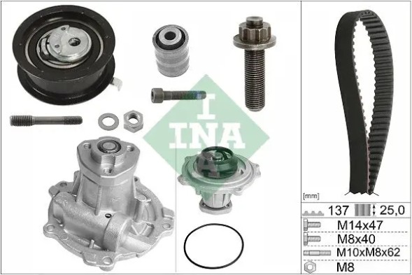 Schaeffler INA  Timing set + water pump 530 0377 31 ina audi