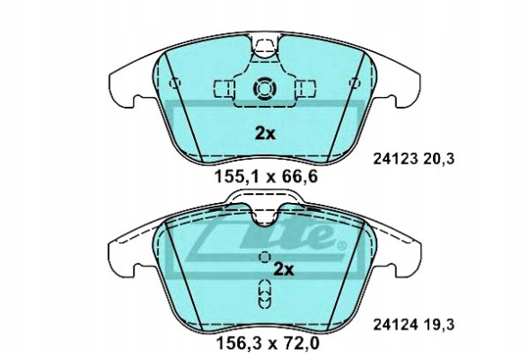ATE  Ate13.0470-7228.2 brake pads volvo front s60/s80/ + driver assistant #33