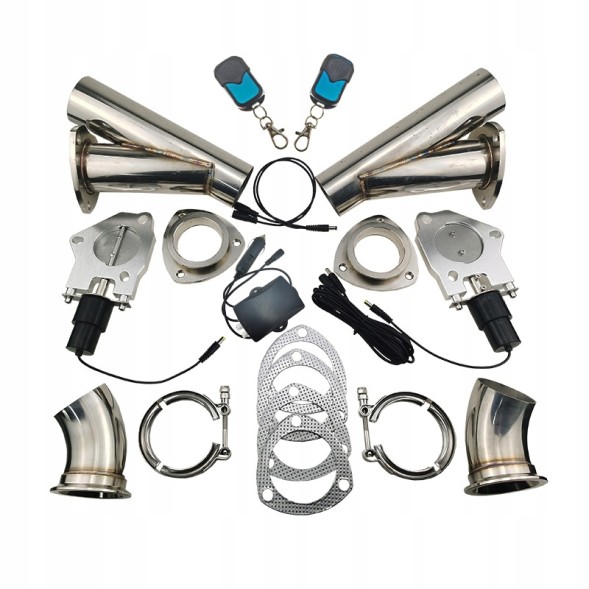 CHINA XYF6974832387124 Exhaust throttle 12v 63mm dual valve with remote control 2.5" 63mm + driver