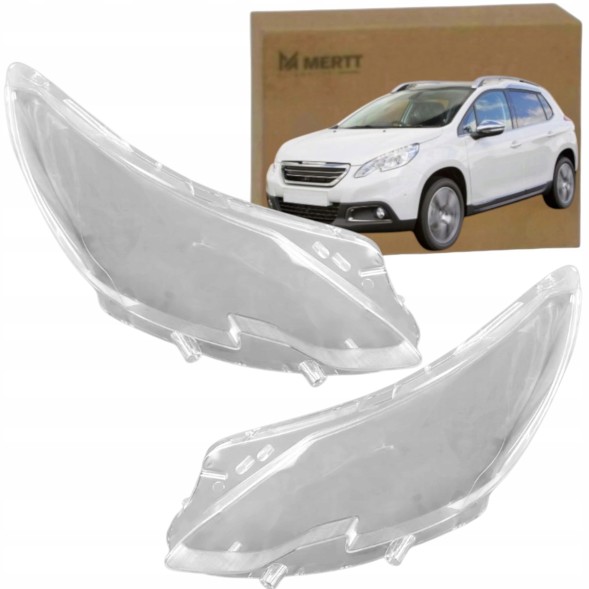 Mertt MRT-2033043 Peugeot 2008 2013-2019 right left lampshade headlight glass front lamp