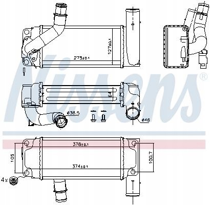 Nissens  Toyota auris 07-12 air cooler
