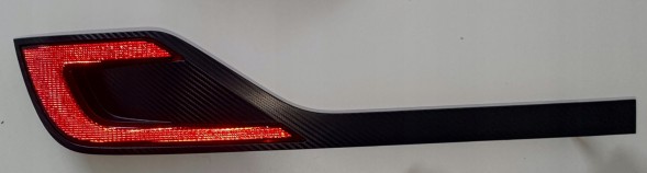 Mitsubishi OE 8355A098 WB/8355A098 Mitsubishi asx lift 17 - 19 reflector with carbon in bumper rear right original