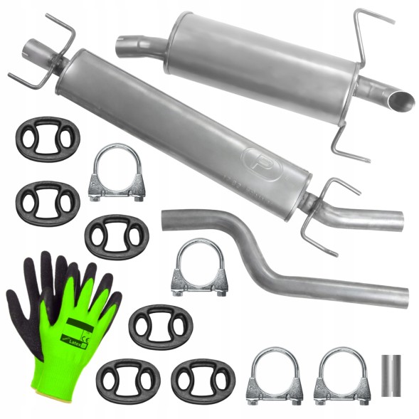 Polmostrów POL-X7A93A9S2J3C2Y4 Silencer set for opel astra 3 iii h 04 - 09 1.9 cdti hatchback gtc