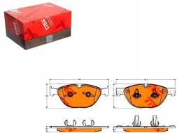 TRW  Brake pads jaguar front xf xj xk 5,0 09- trw + collision assistant #34