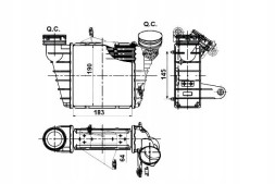 NRF  Nrf intercooler vw polo skoda fabia 00- + driver's assistant #28