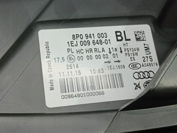 Audi OE 8P0941003BL New lamp left front audi a3 8p0941003bl