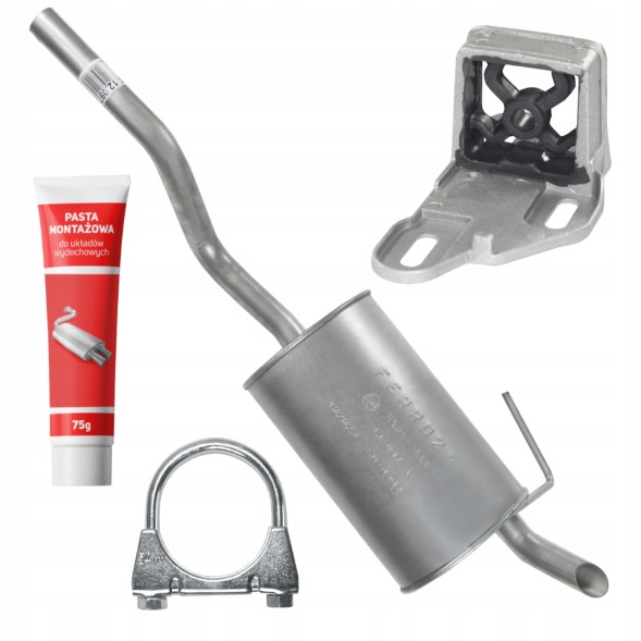 Ferroz ADFP-L8R55F7Z4C8X8Y0 End muffler renault clio 2 ii b 1.2 1.4 1.9d 1998-2013 hatchback