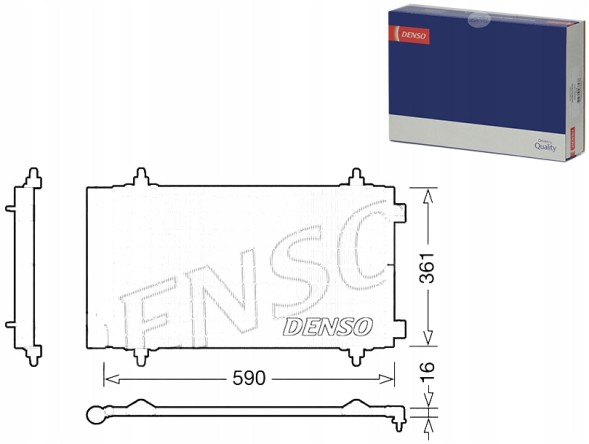 Denso DENDCN21018(iMOTO) Air conditioning condenser citroen fiat peugeot denso + driver's essential #37