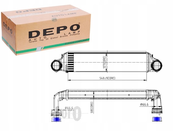 Depo  Intercooler depo 7789793 1751 7793370 + driver's kit #35