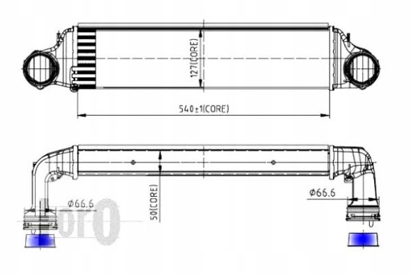 Depo  Intercooler depo 7789793 1751 7793370 + driver's kit #35