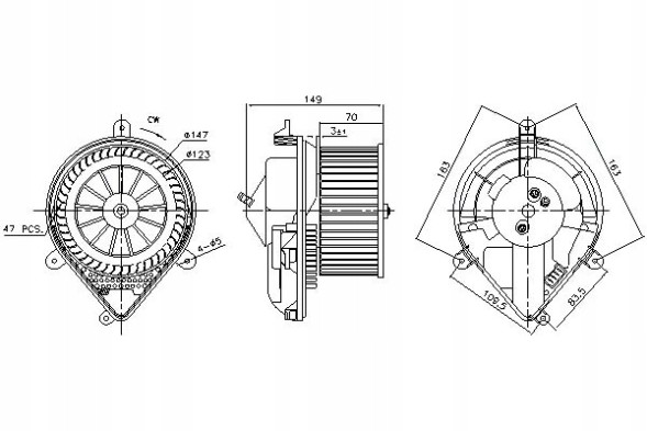Nissens  Blower peugeot 306 1.1-2.0d 04.93-04.02 nissens + driver assistant #31