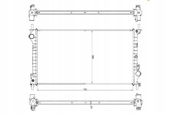 NRF PRO/54756 NRF Radiator ford connect 1,8 1,8tdci 02-13 nrf + collision assistant #34
