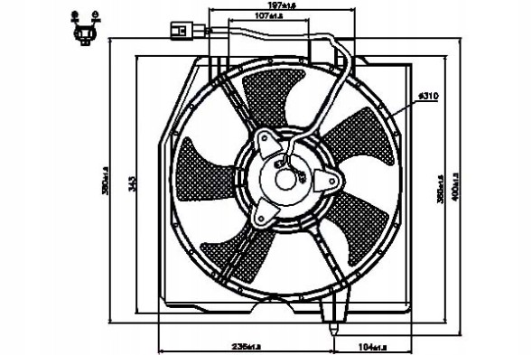 Nissens 85224/NIS Nissens radiator fan mazda 323 f vi, 323 s + driver assistant #28