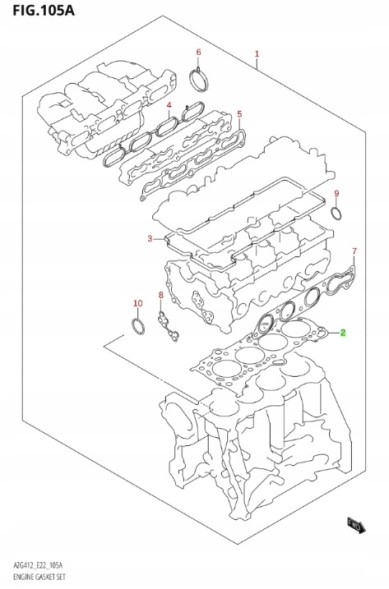 Suzuki OE 11141-73K01 Suzuki swift mk6 splash - head gasket 1.2