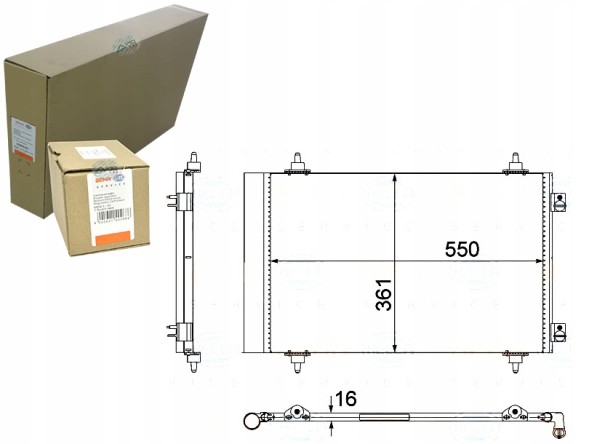 Behr Hella Service  Air conditioning condenser fiat scudo 1,6 2,0d 07- beh + collision assistant #34