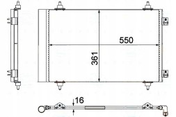 Behr Hella Service  Air conditioning condenser fiat scudo 1,6 2,0d 07- beh + collision assistant #34