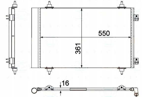 Behr Hella Service  Air conditioning condenser fiat scudo 1,6 2,0d 07- beh + collision assistant #34