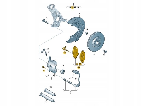 SEAT OE  Brake pads front golf viii passat b8 arteon original 5q0698151ah