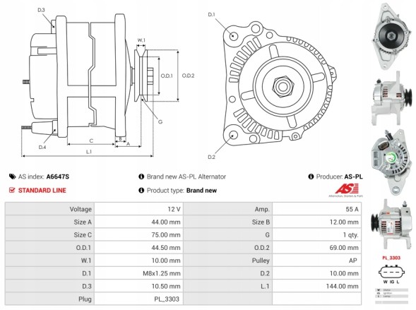 AS-PL A6647S 228 2.2, 236 2.2, 246 2.2, 248 2.2, 252 2.2, 262 2.2, 902 2.2, 906 2.2 [30