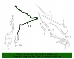 Mercedes-Benz OE A1778600200 Washer fluid hose mercedes w118 w177 a1778600200