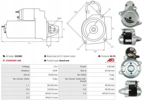 AS-PL S3208S 304 1.1, 304 1.3, 305 1.1, 305 1.3, 305 1.5 01.1976-12.1980