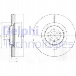 Delphi  Brake disc front ventilated bg9060c delphi