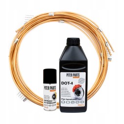 PiterParts 1028111000 Przewody hamulcowe miedziane przód tył BMW e53 x5 Copper brake lines bmw x5 e53 set front rear axle according to oem pl