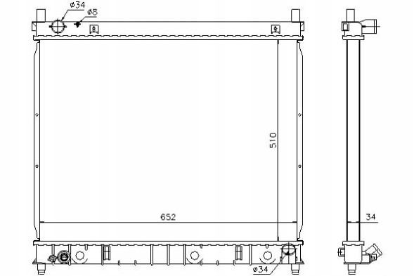 Nissens NIS61642(iMOTO) Daewoo rexton ssangyong rexton engine cooler + driver's essential #37