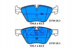 ATE PRO/13.0460-7176.2 ATE Brake pads bmw front e60 61 03- 520-525 ate + collision assistant #34