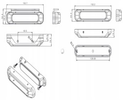 Fristom  2X warning lamp blue led police ambulance