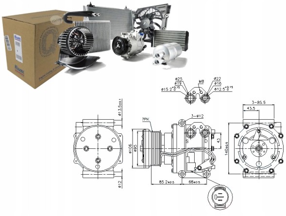 Nissens NIS89331(iMOTO) Land rover range rover ii air conditioning compressor + driver's essential #37