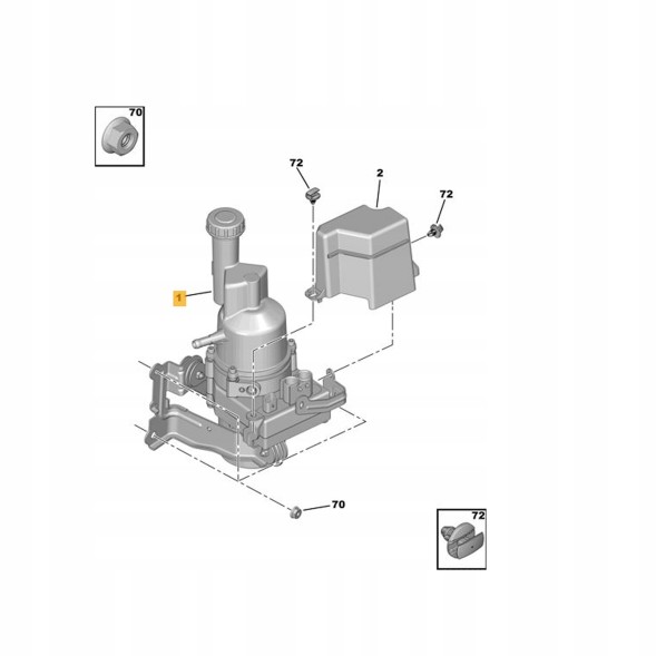 ECP MOBILITY 1617410980 9818127580 1679831980 Citroen jumpy iii proace ii scudo iii 16+ booster pump tank