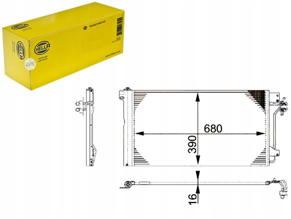 Hella PRO/8FC 351 317-654 HEL Air conditioning condenser vw t5 1,9 2,5tdi hella + collision assistant #34