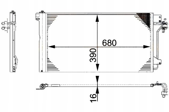 Hella PRO/8FC 351 317-654 HEL Air conditioning condenser vw t5 1,9 2,5tdi hella + collision assistant #34