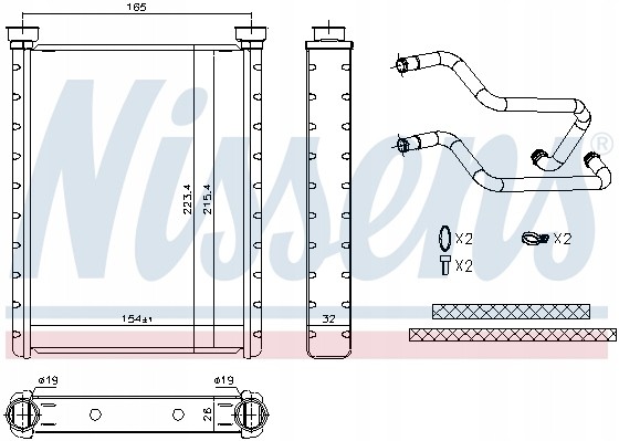 Nissens  Nissens 707178 heat exchanger, interior heating