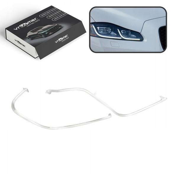 Vroomer  Fiber optic right daylight lamp drl jaguar xj x351 15-19 lci