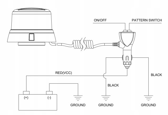 PURELUX  Warning lamp purelux flash m - rooster / 25w / 12/24v