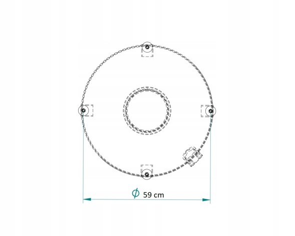 Elpigaz ZGH630220Z053M6DTK UCHA Lpg tank elpigaz 53,5 l external 630/220 mm for 4-point car