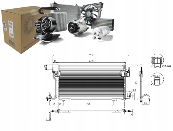 Nissens PRO/94218 NIS Air conditioning condenser citroen berlingo peugeot pa + collision assistant #34