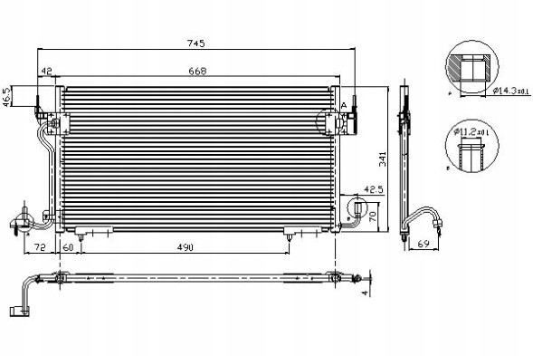 Nissens PRO/94218 NIS Air conditioning condenser citroen berlingo peugeot pa + collision assistant #34