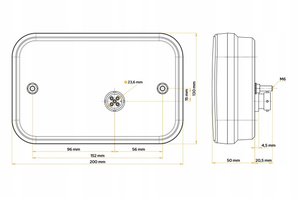 Fristom 15774 Led rear lamps bayonet 5-pin 7 functions left right lamp set of lamps rear