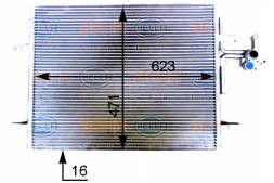 Hella PRO/8FC 351 343-141 HEL Air conditioning cooler condenser [HELLA] + collision assistant #34