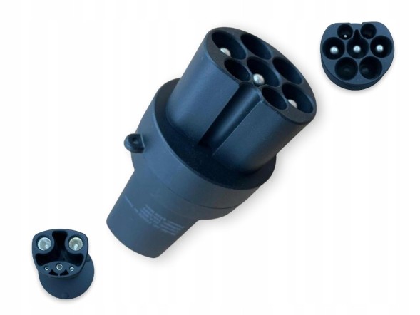 WOLLER ETUI TYPE2 USA EU 32A Adapter charging case 8kw 32a type2 ac to tesla us entry to europe