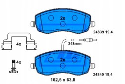 ATE PRO/13.0460-2752.2 ATE Brake pads citroen c8 fiat ulysse lancia phe + collision assistant #34