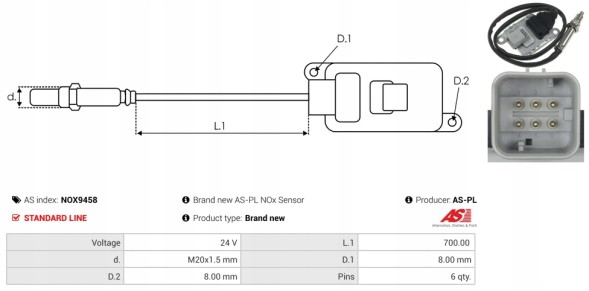 AS-PL NOX9458 Brand new as-pl nox sensor