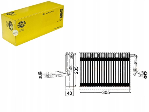 Hella PRO/8FV 351 331-261 HEL Air conditioning evaporator [HELLA] + collision assistant #34