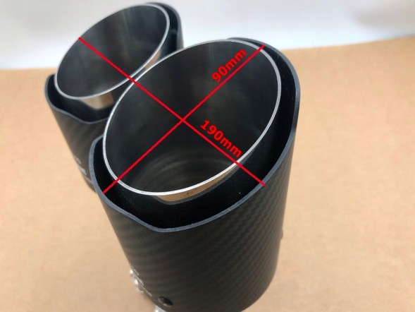 ZR S.169/45. Obejma Tip double overlay exhaust left sports inlet 64mm outlet 190mm