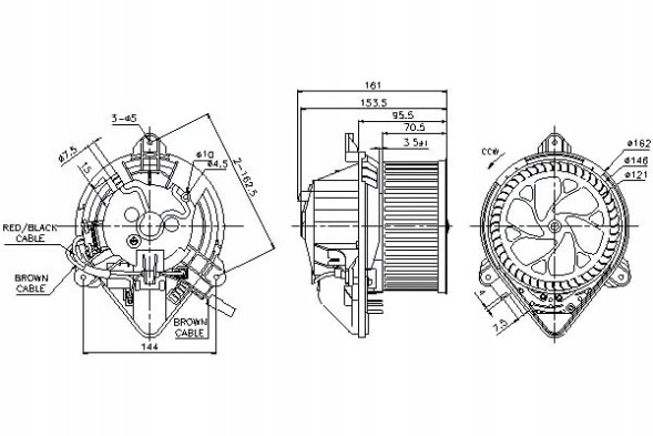 Nissens NIS87130/RS1 Blower fan nissens 95668814 + collision set #23