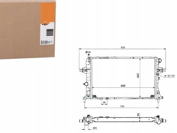 NRF  Cooler opel astra g 2,0d b nrf + collision assistant #34