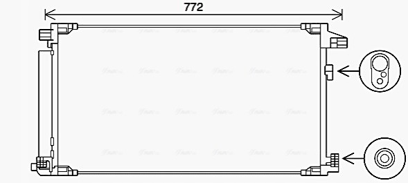 AVA Quality cooling TO5741D Condenser, air conditioning ava quality cooling to5741d